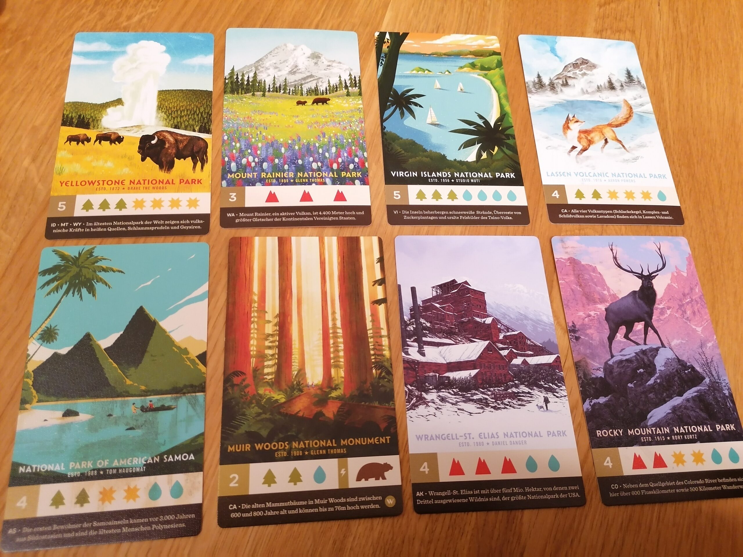 verschiedene Nationalparkkarten